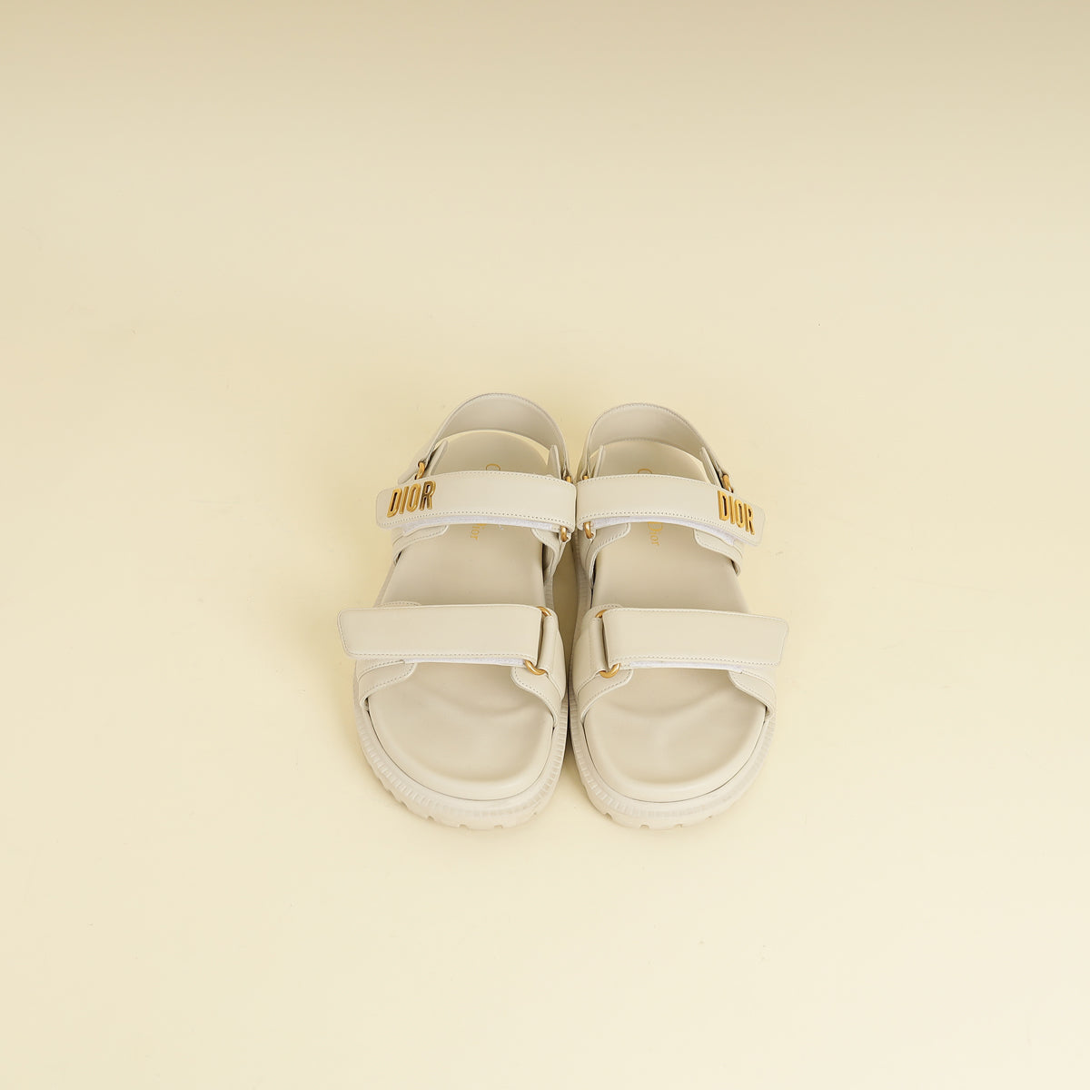 Christian Dior Ivory White Dioract Sandal 37