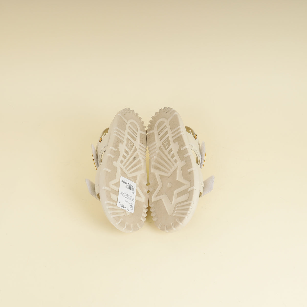 Christian Dior Ivory White Dioract Sandal 37