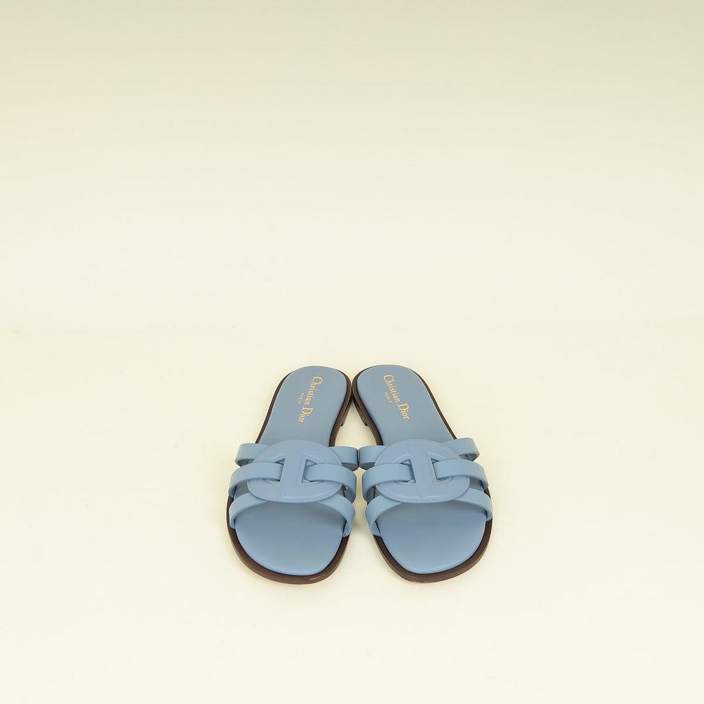 Christian Dior Blue D Club Slide Sandal 37
