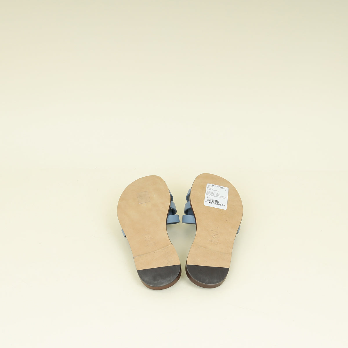Christian Dior Blue D Club Slide Sandal 37