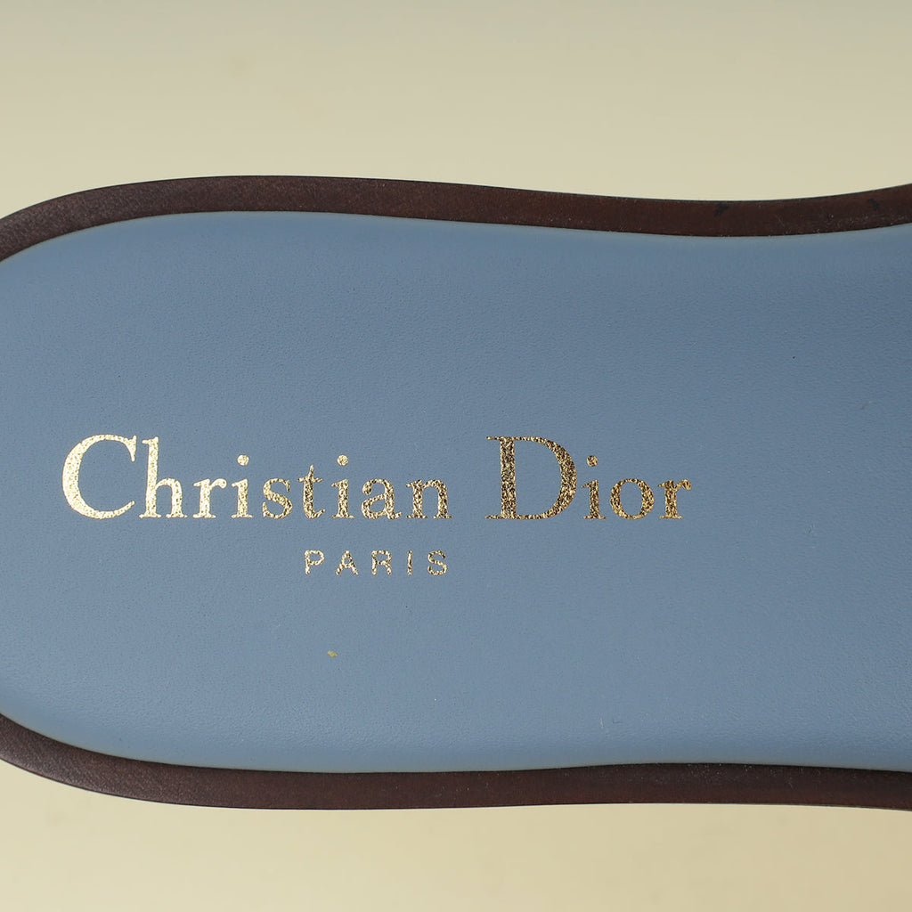 Christian Dior Blue D Club Slide Sandal 37