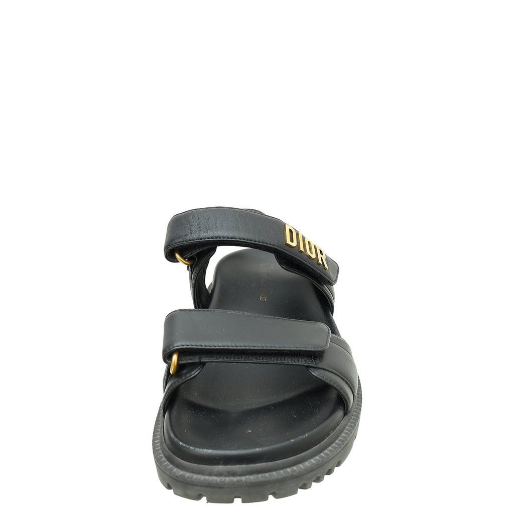 Christian Dior Black Dioract Sandal 37
