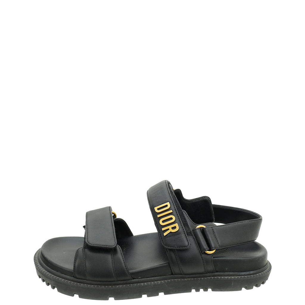 Christian Dior Black Dioract Sandal 37