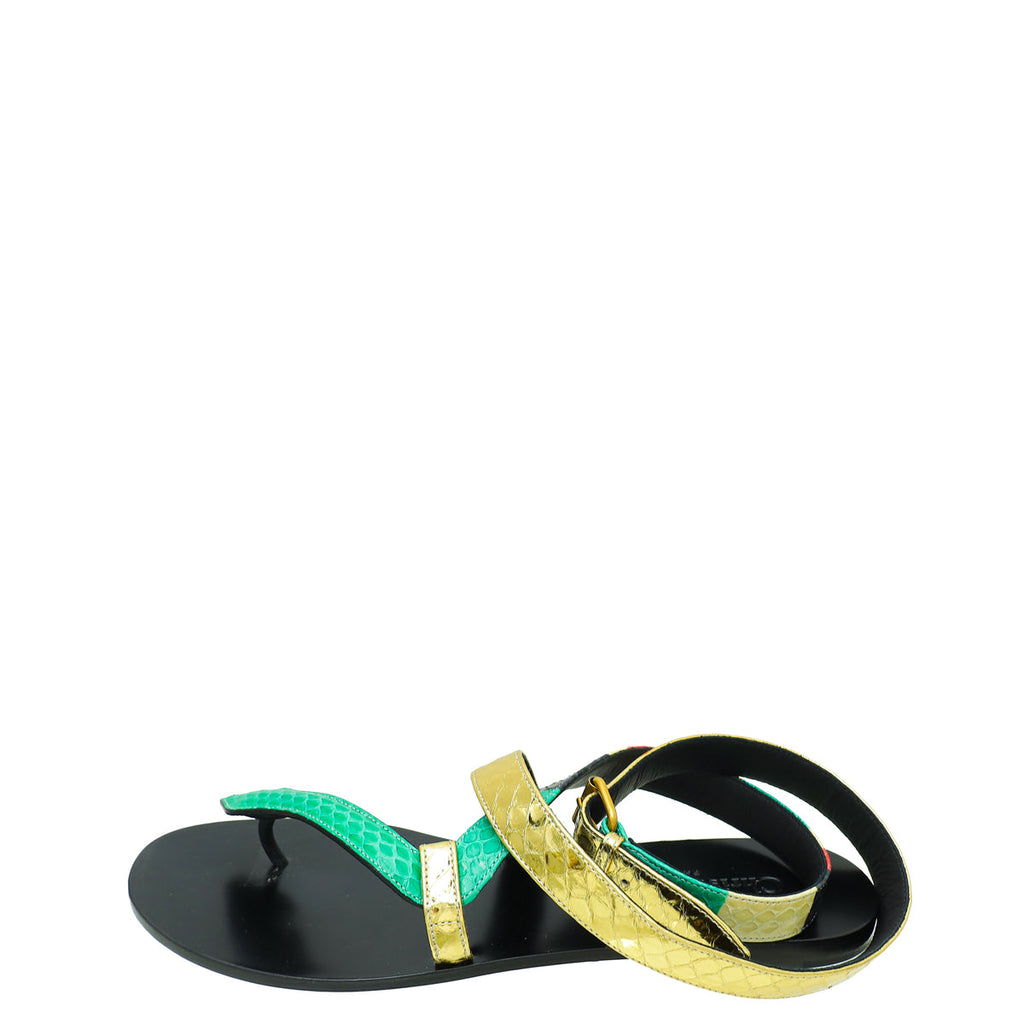 Christian Dior Multicolor Ayers Poison-D Thong Sandal 37