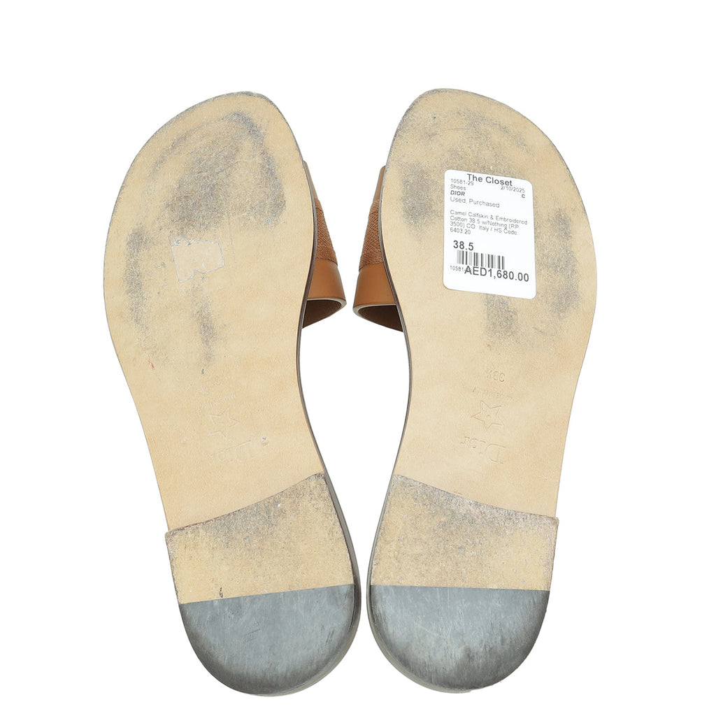 Christian Dior Camel Dway Slide 38.5