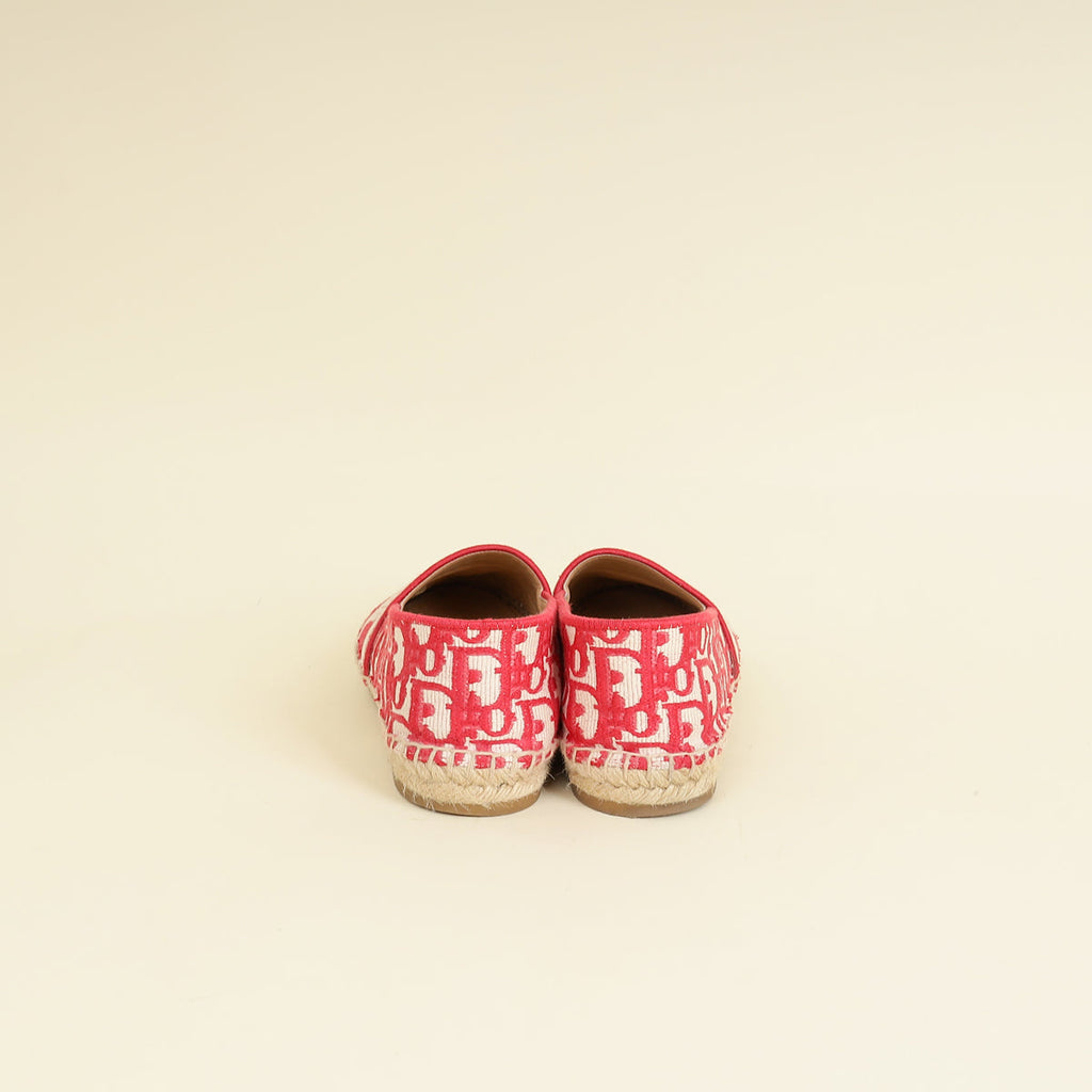 Christian Dior Red Granville Espadrille 38.5