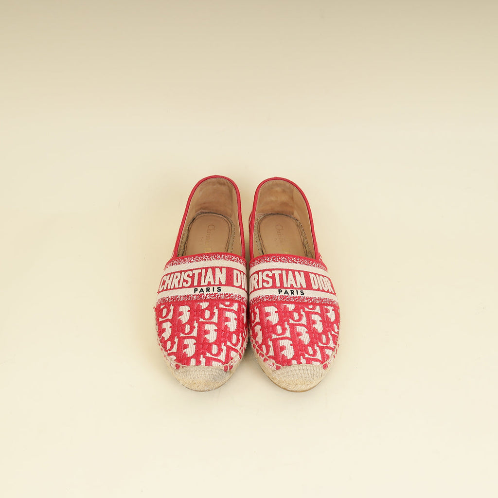 Christian Dior Red Granville Espadrille 38.5