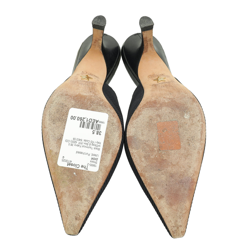 Christian Dior Black J'Adior Slingback Pump 38.5
