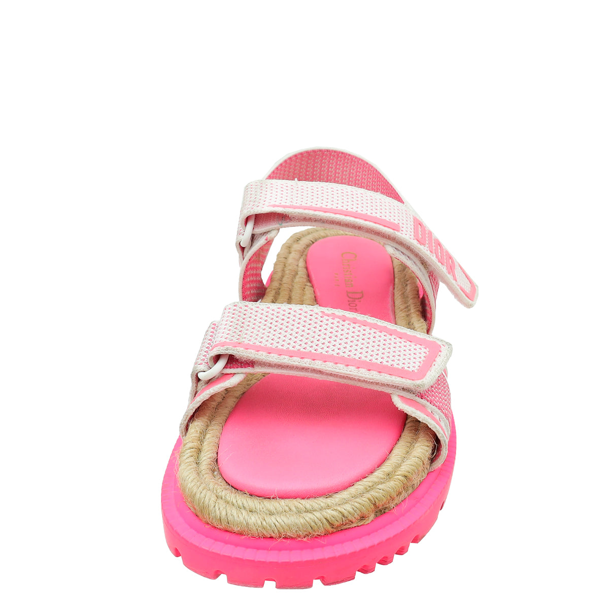 Christian Dior Bicolor Technical Mesh Rubber Dioract Sandals 38.5