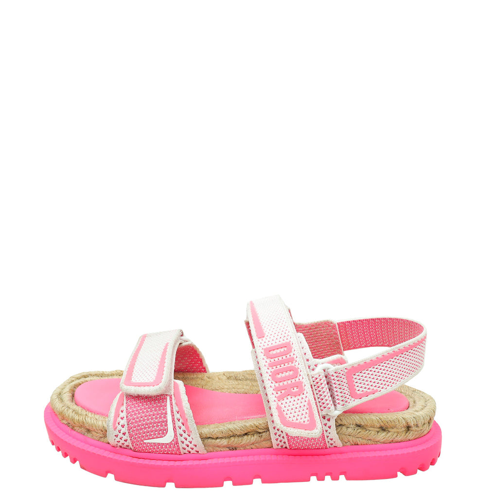 Christian Dior Bicolor Technical Mesh Rubber Dioract Sandals 38.5