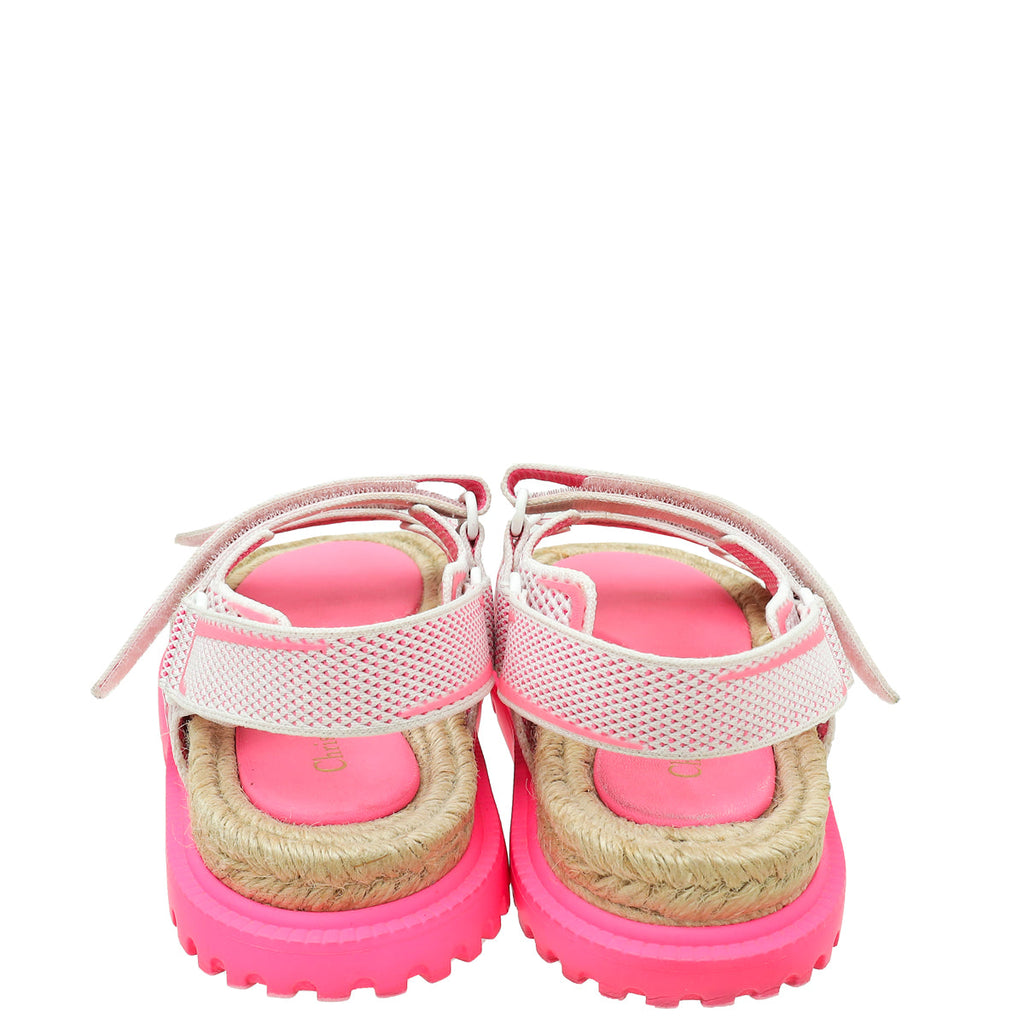 Christian Dior Bicolor Technical Mesh Rubber Dioract Sandals 38.5