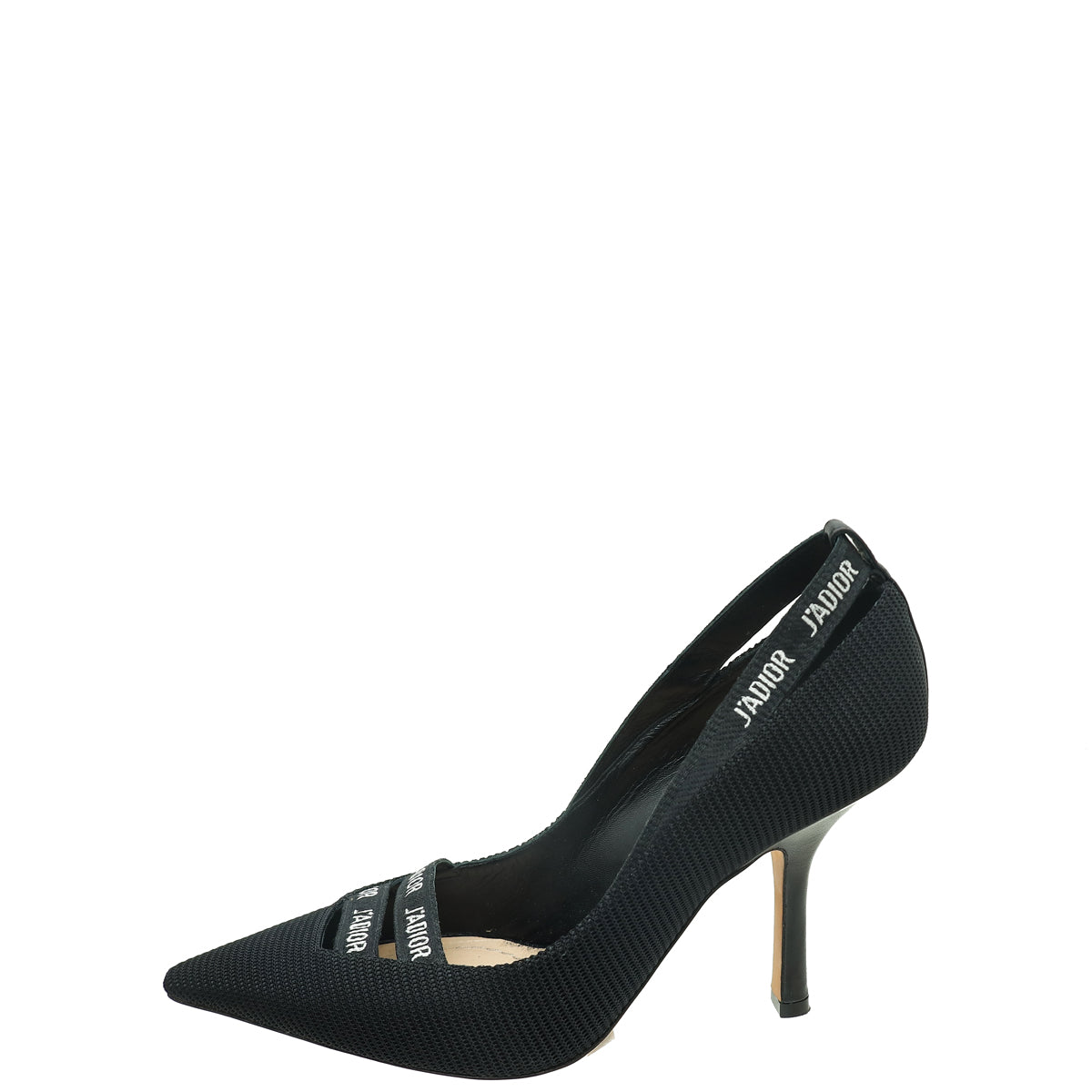Christian Dior Black J'adior Ribbon Technical Fabric Pump 38.5