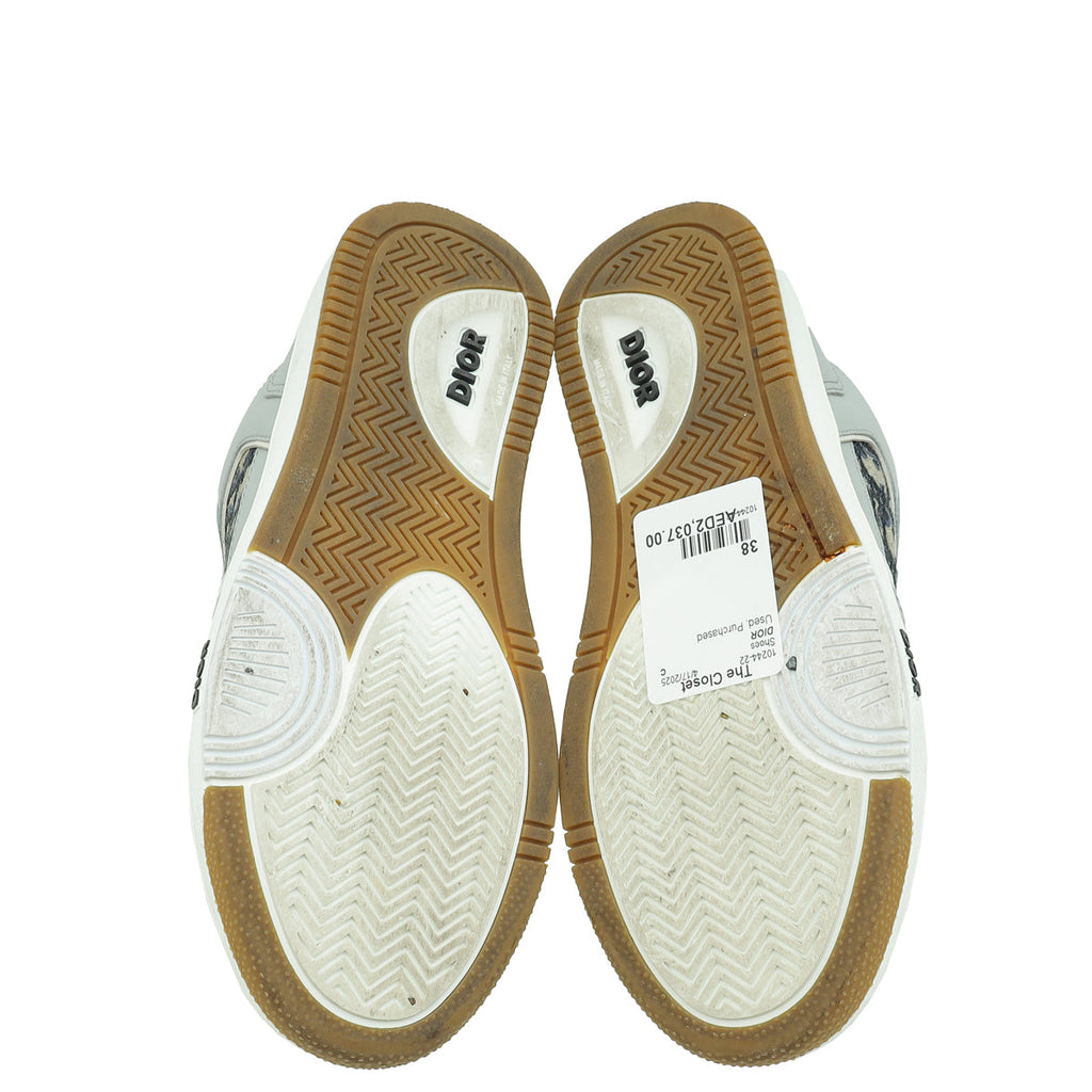 Christian Dior Bicolor Oblique B27 Low-Top Sneaker 38