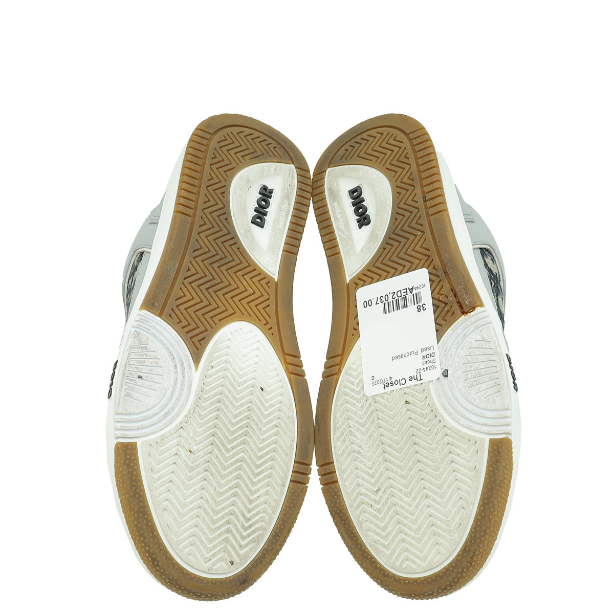 Christian Dior Bicolor Oblique B27 Low-Top Sneaker 38