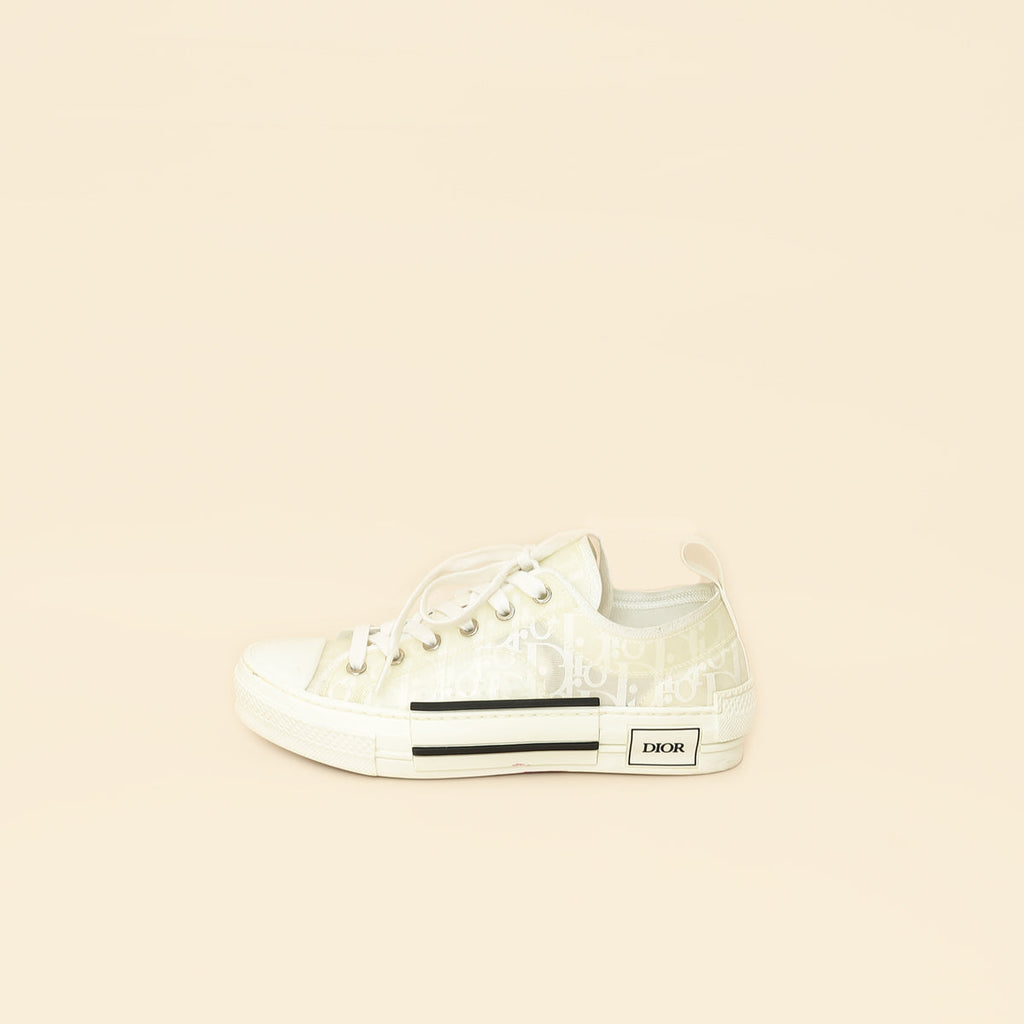 Christian Dior White B23 Low Top Sneaker 38
