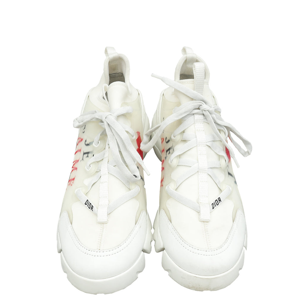 Christian Dior Bicolor Je T'aime Chunky Print D-connect Sneaker 38
