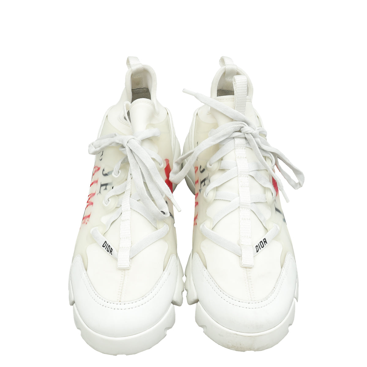 Christian Dior Bicolor Je T'aime Chunky Print D-connect Sneaker 38