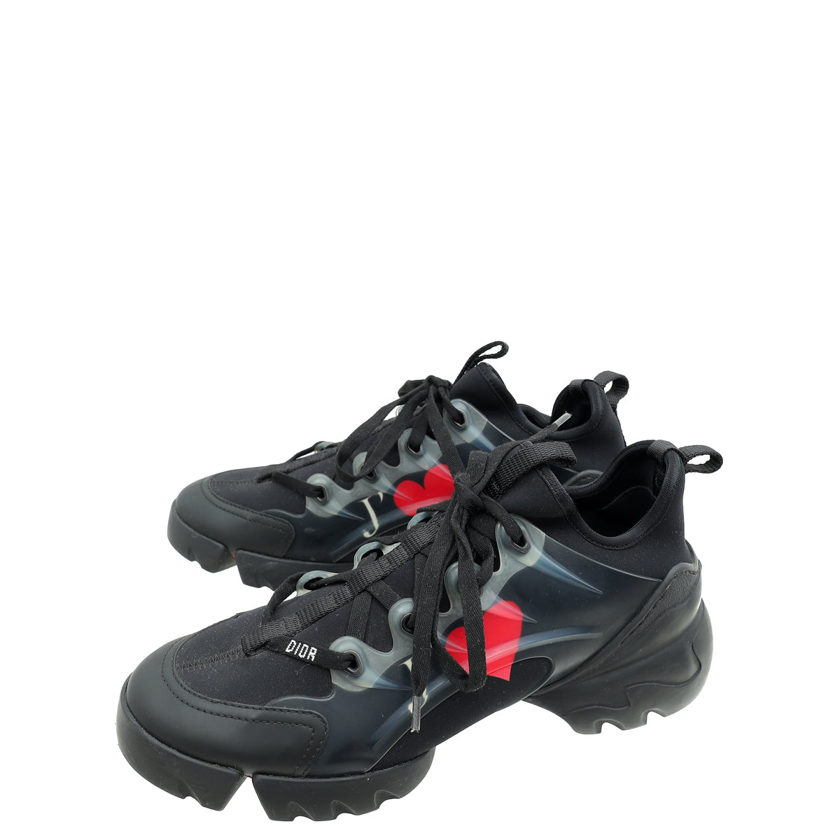 Christian Dior Bicolor Je T'aime Chunky Print D-connect Sneaker 38