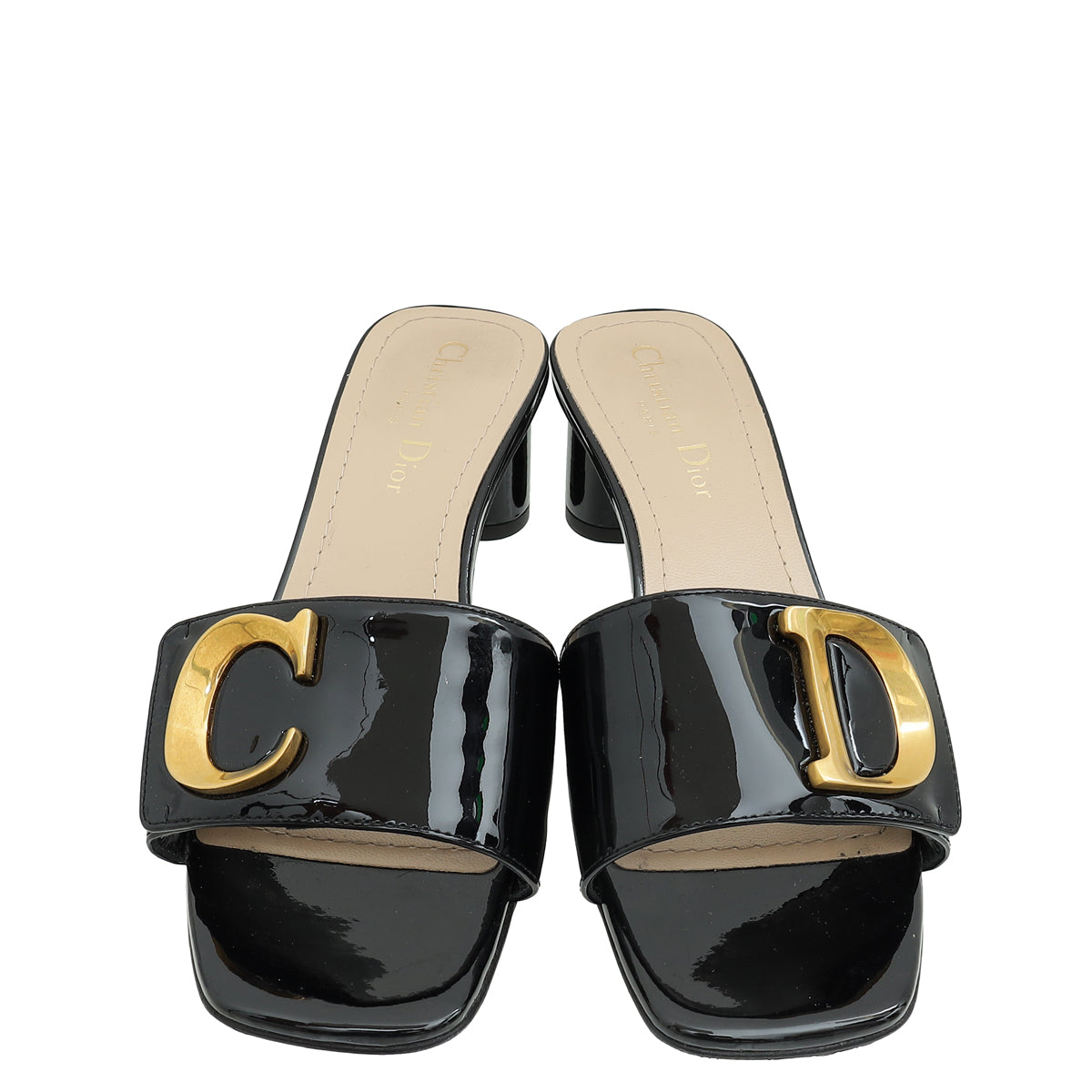 Christian Dior Black C'est Dior Slide Heel Sandal 38