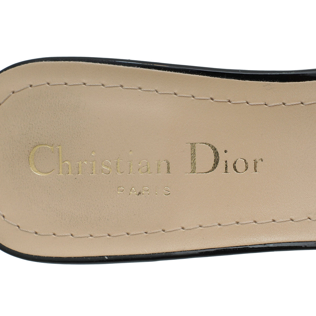 Christian Dior Black C'est Dior Slide Heel Sandal 38