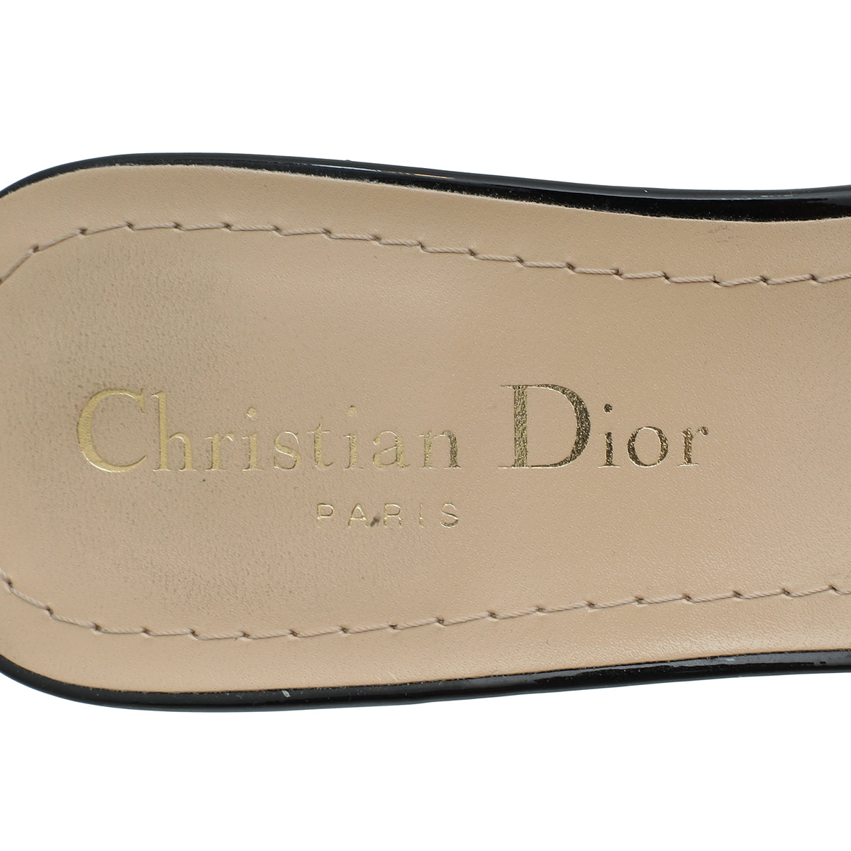 Christian Dior Black C'est Dior Slide Heel Sandal 38