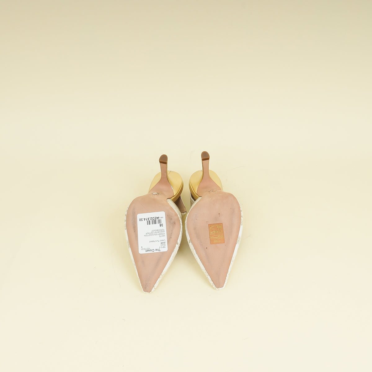 Christian Dior Tricolor J'adior Butterfly Embroidered Slingback Pump 38