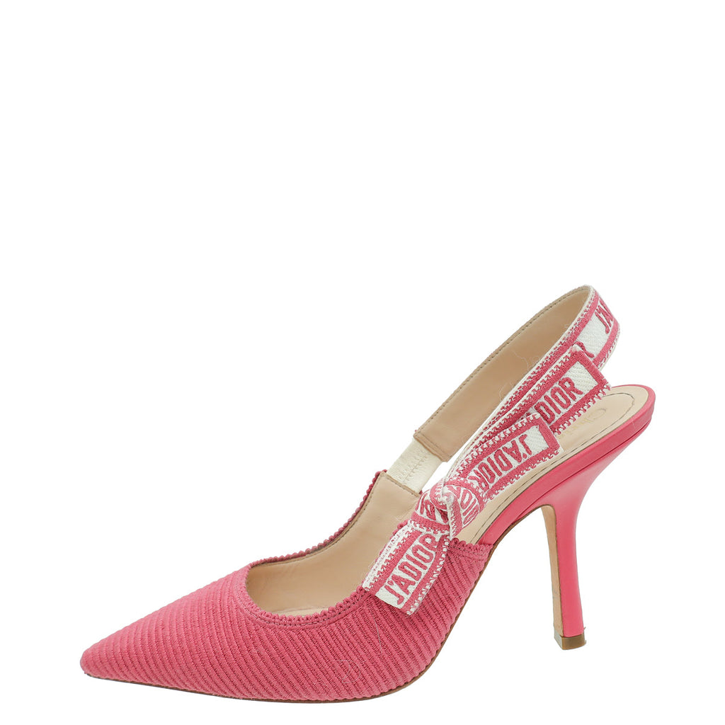 Christian Dior Pink J'adior Technical Slingback Pump 38
