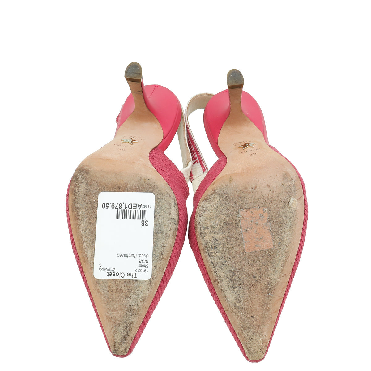 Christian Dior Pink J'adior Technical Slingback Pump 38