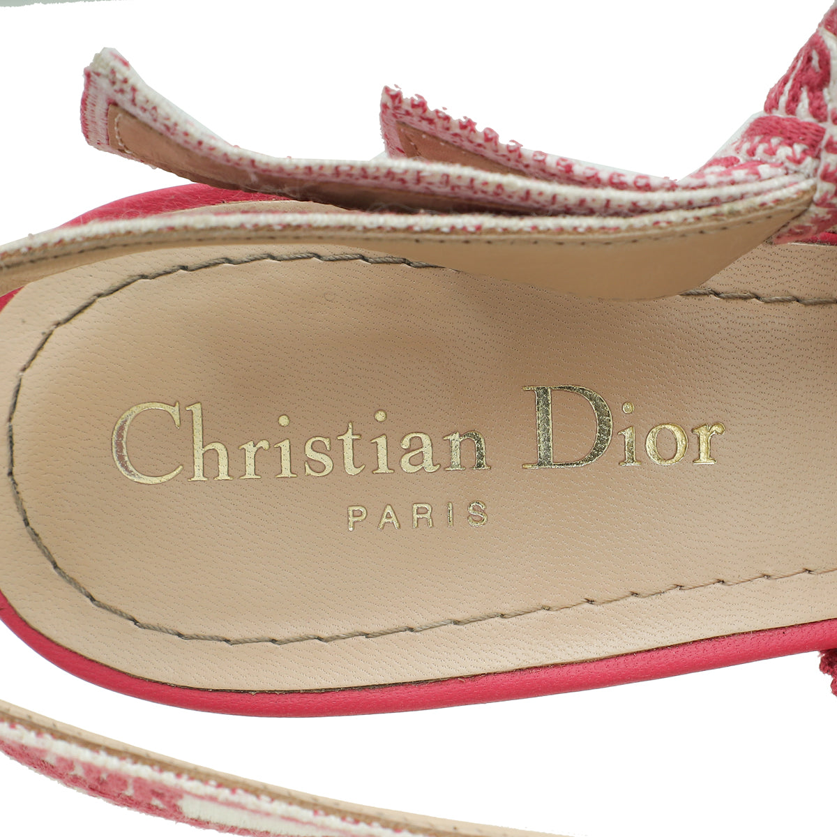 Christian Dior Pink J'adior Technical Slingback Pump 38