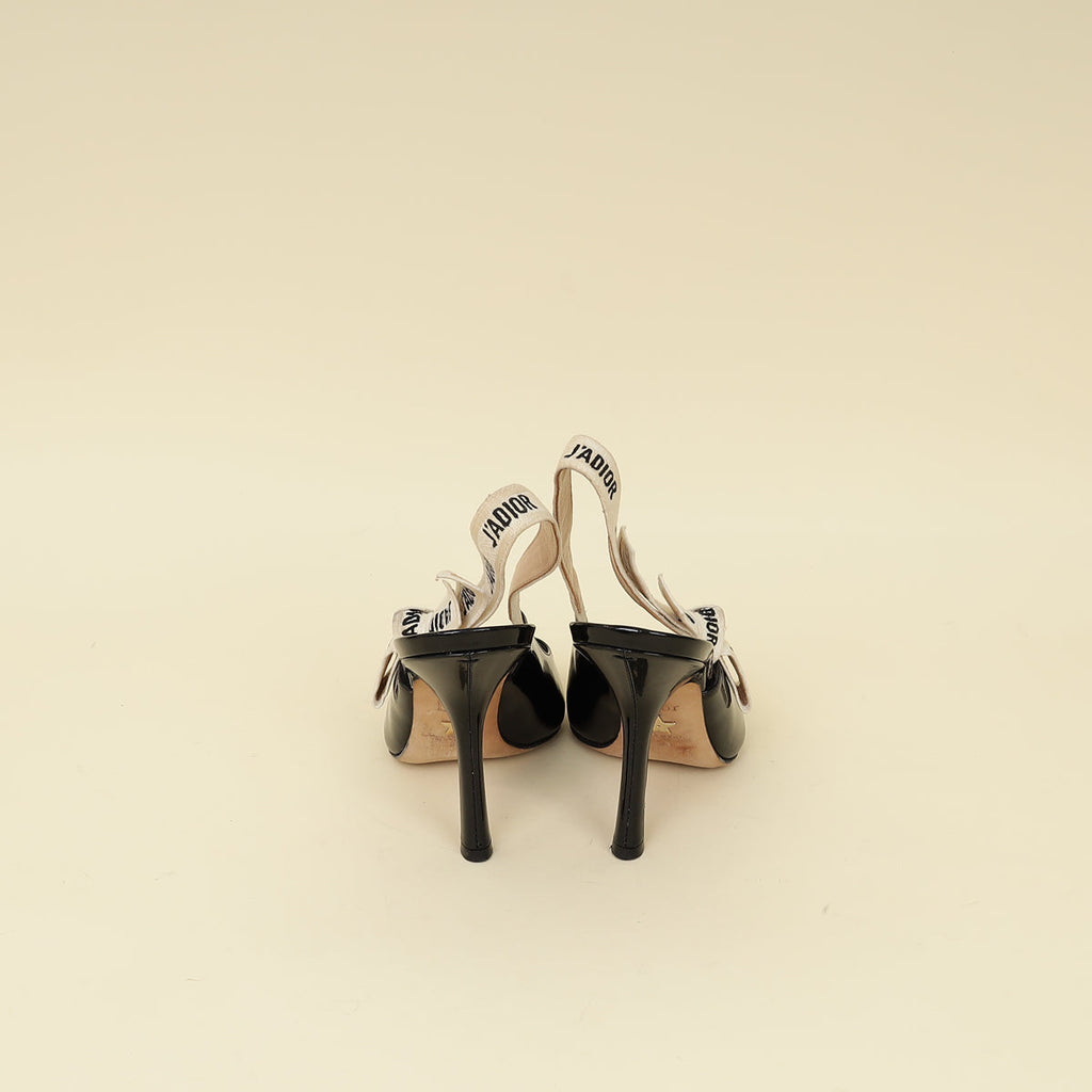 Christian Dior Black J'Adior Slingback Pumps 38