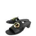 Christian Dior Black 30 Montaigne Heeled Slides 38