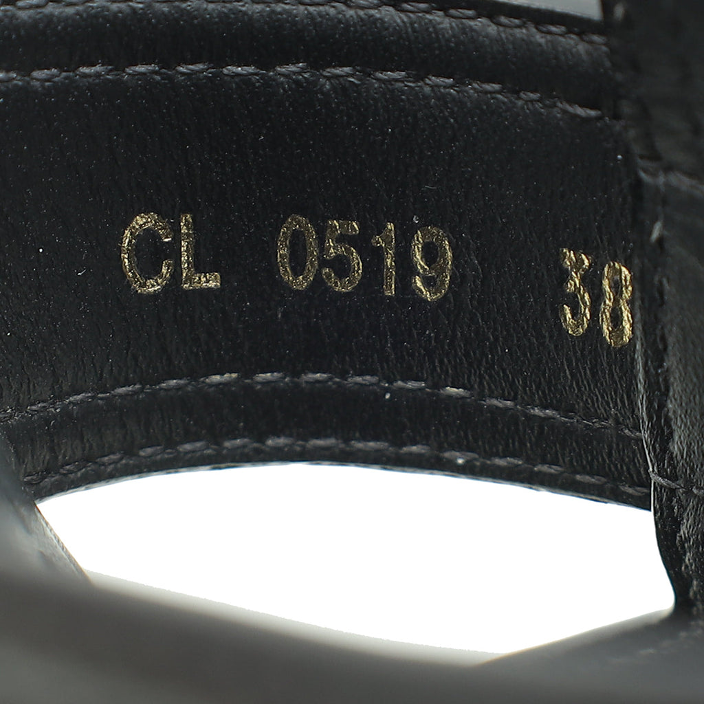 Christian Dior Black 30 Montaigne Heeled Slides 38
