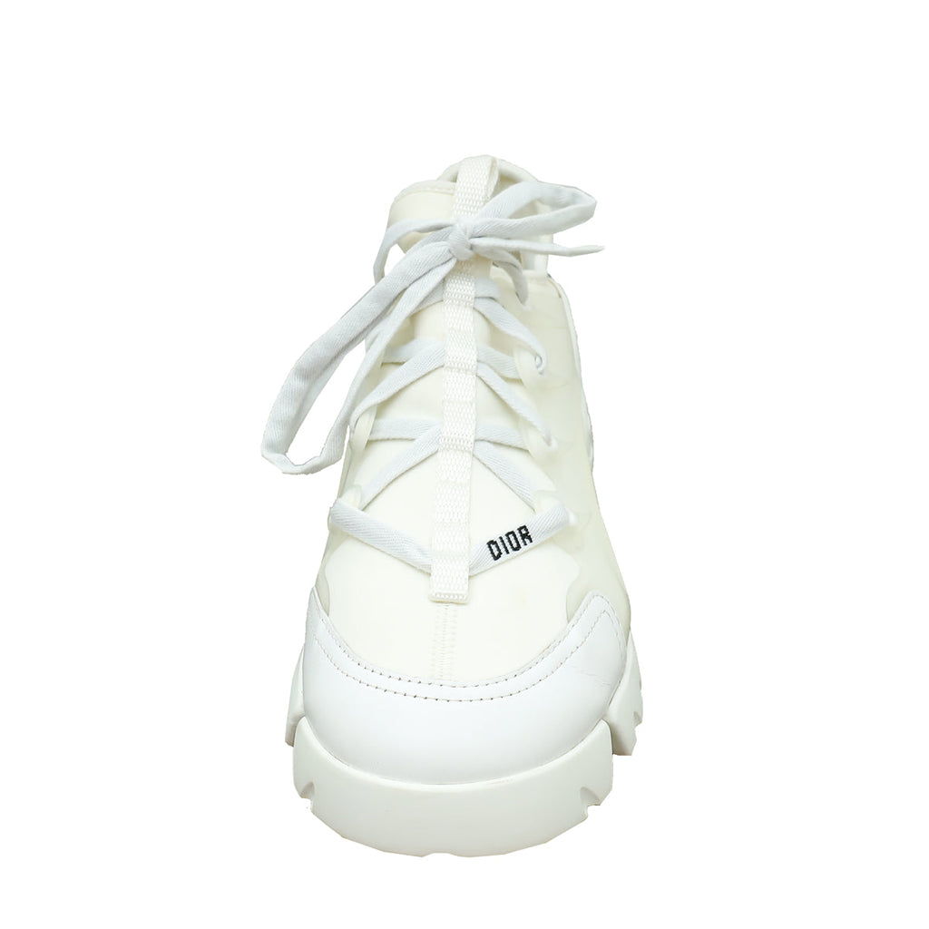 Christian Dior White D-Connect Technical Fabric Sneaker 38