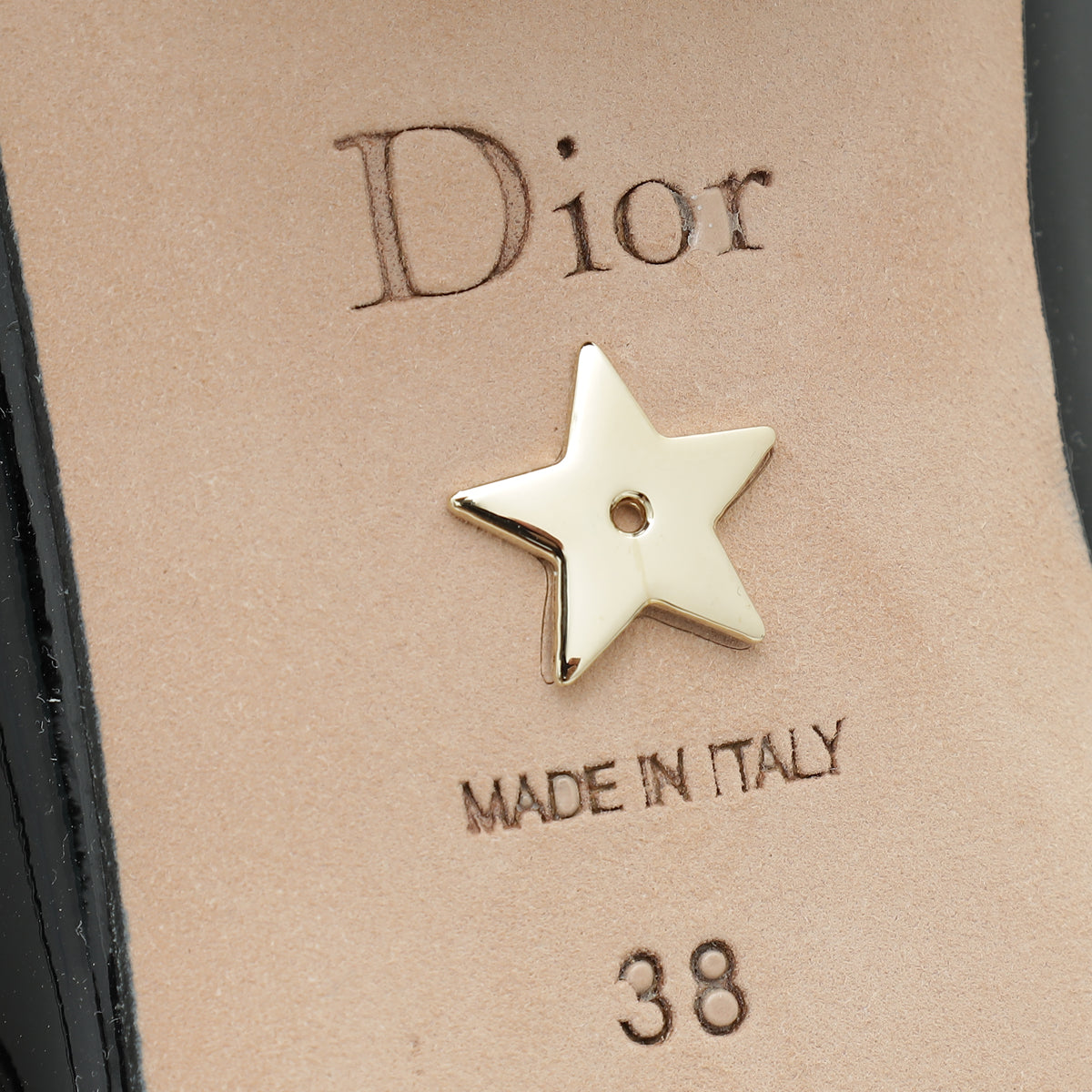 Christian Dior Black Square Toe Bow Pumps 38