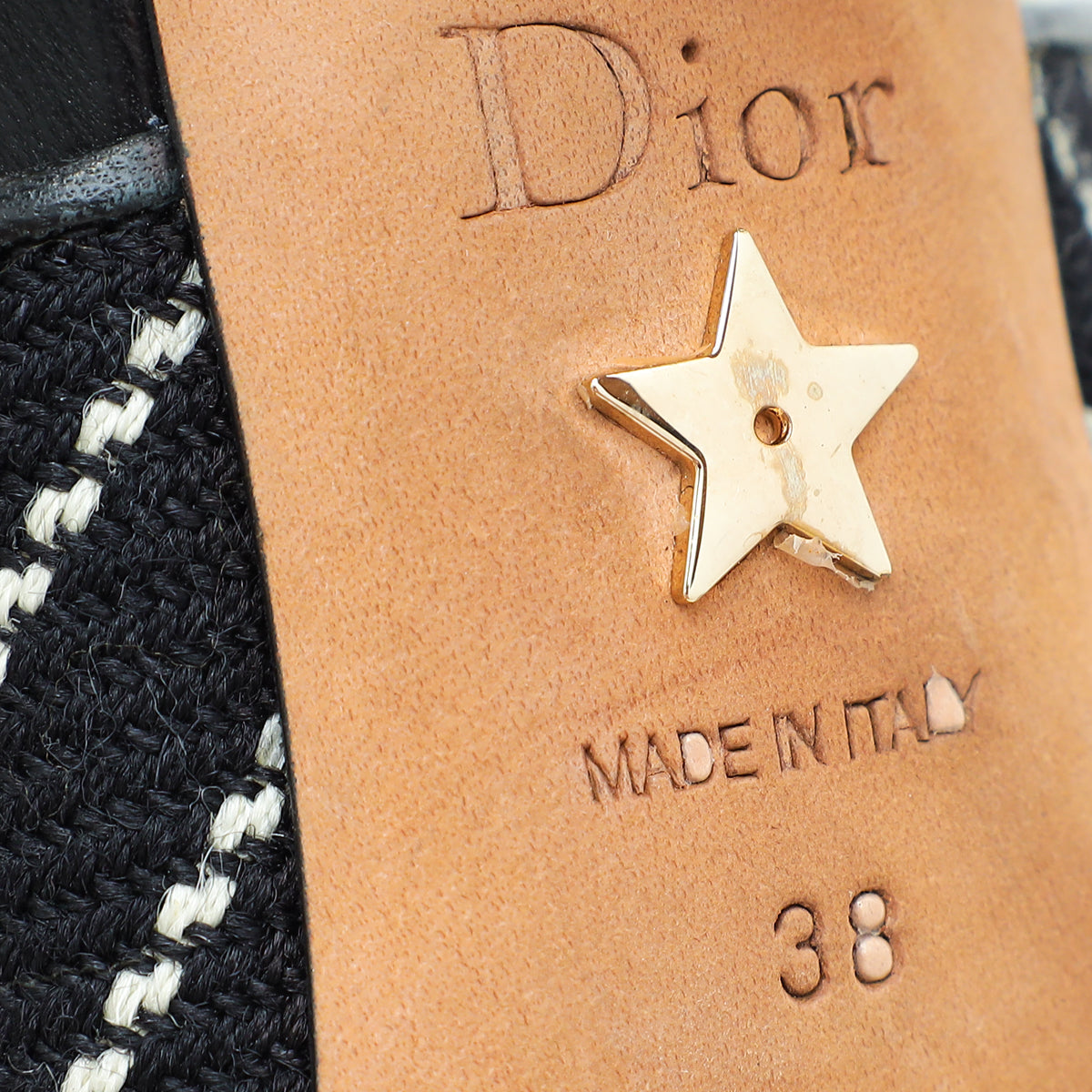 Christian Dior Bicolor Fabric J'Adior Heeled Slingback 38