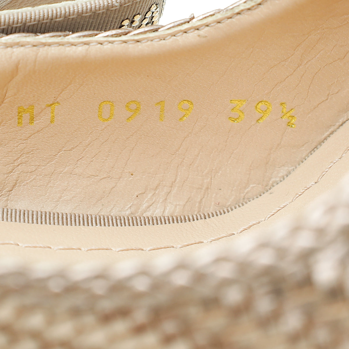 Christian Dior Cooper Woven Laminated J'adior Slingback 39.5