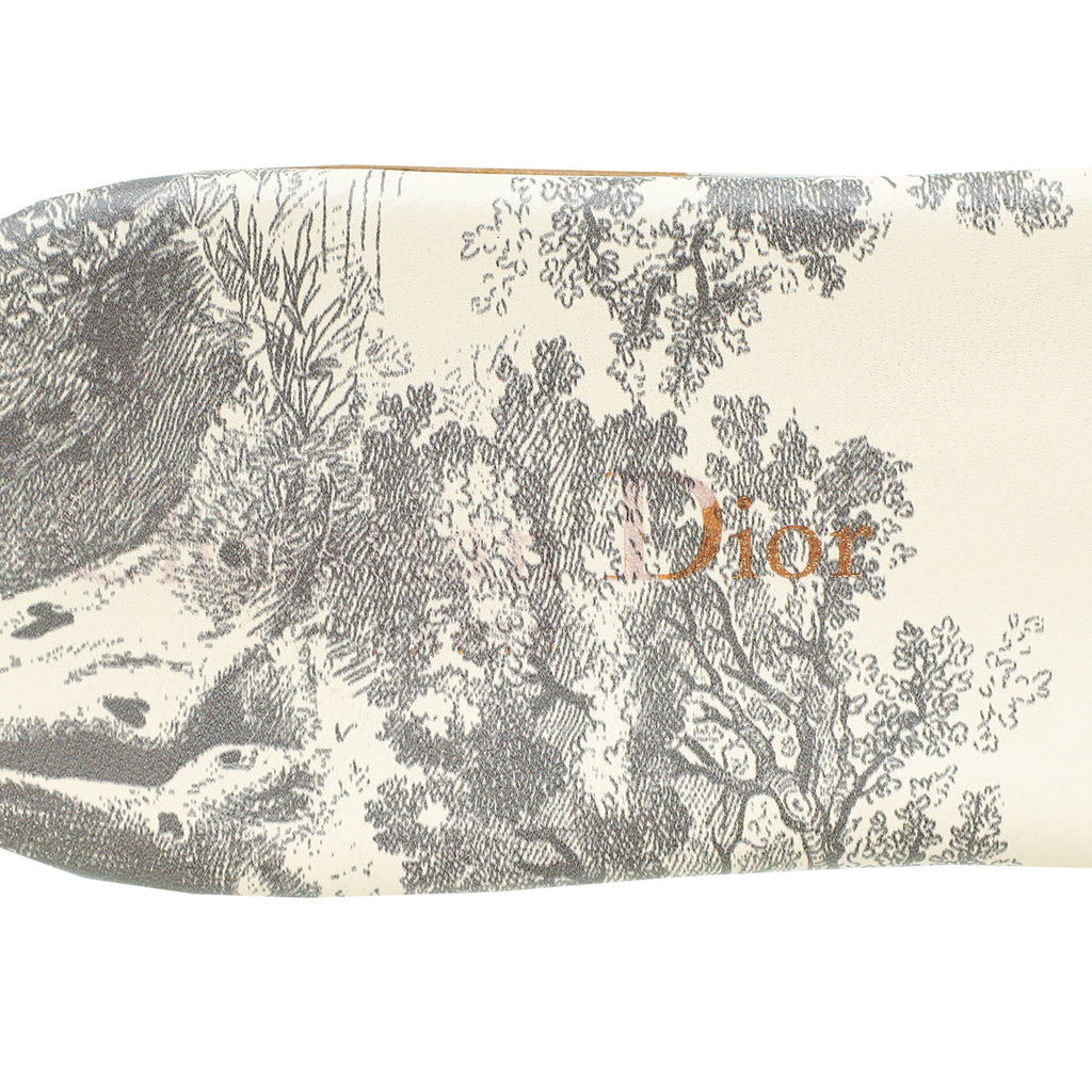Christian Dior Grey D-Way Toile De Jouy Sandal 39.5