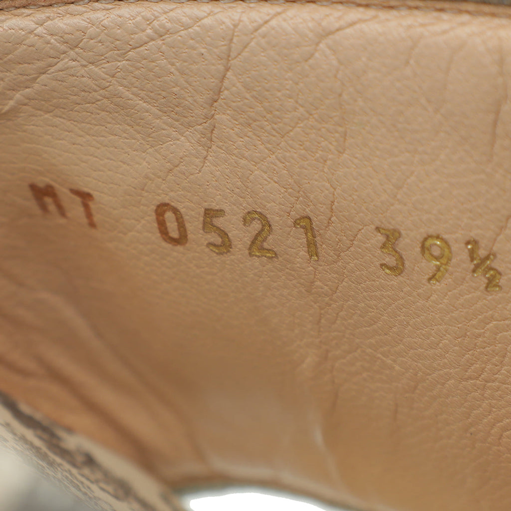 Christian Dior Grey D-Way Toile De Jouy Sandal 39.5