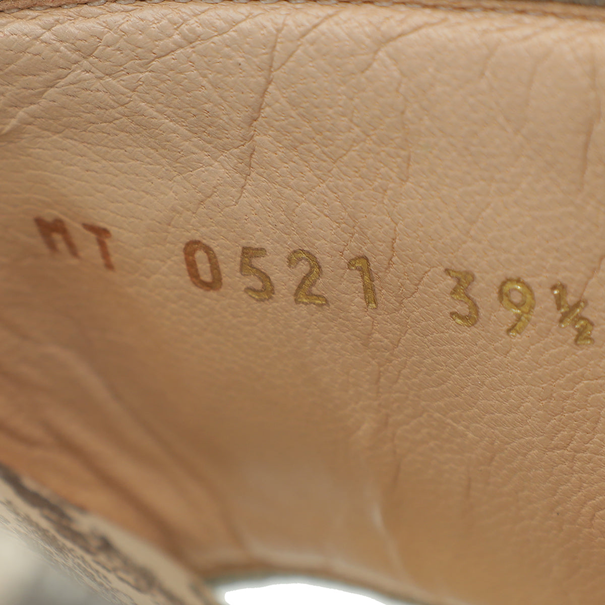 Christian Dior Grey D-Way Toile De Jouy Sandal 39.5