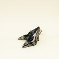 Christian Dior Bicolor Lurex Ribbon Embroidered J'Adior Slingback Pump 39.5