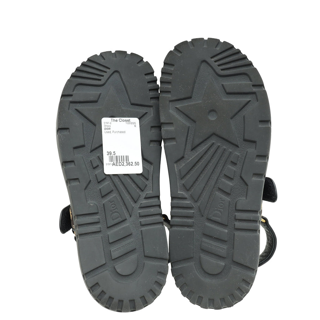 Christian Dior Bicolor Leopard Print Dioract Sandal 39.5
