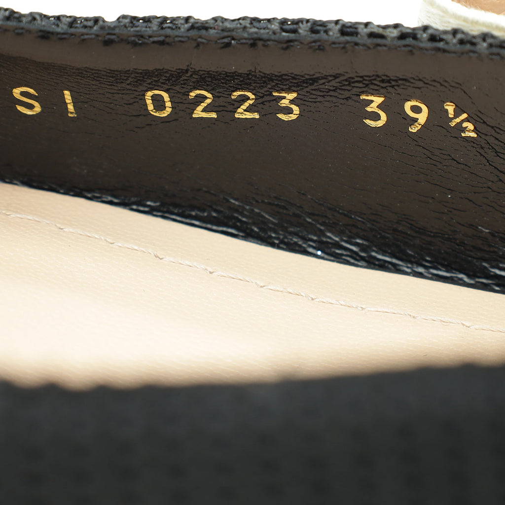 Christian Dior Black J'Adior Technical Slingback Flat 39.5