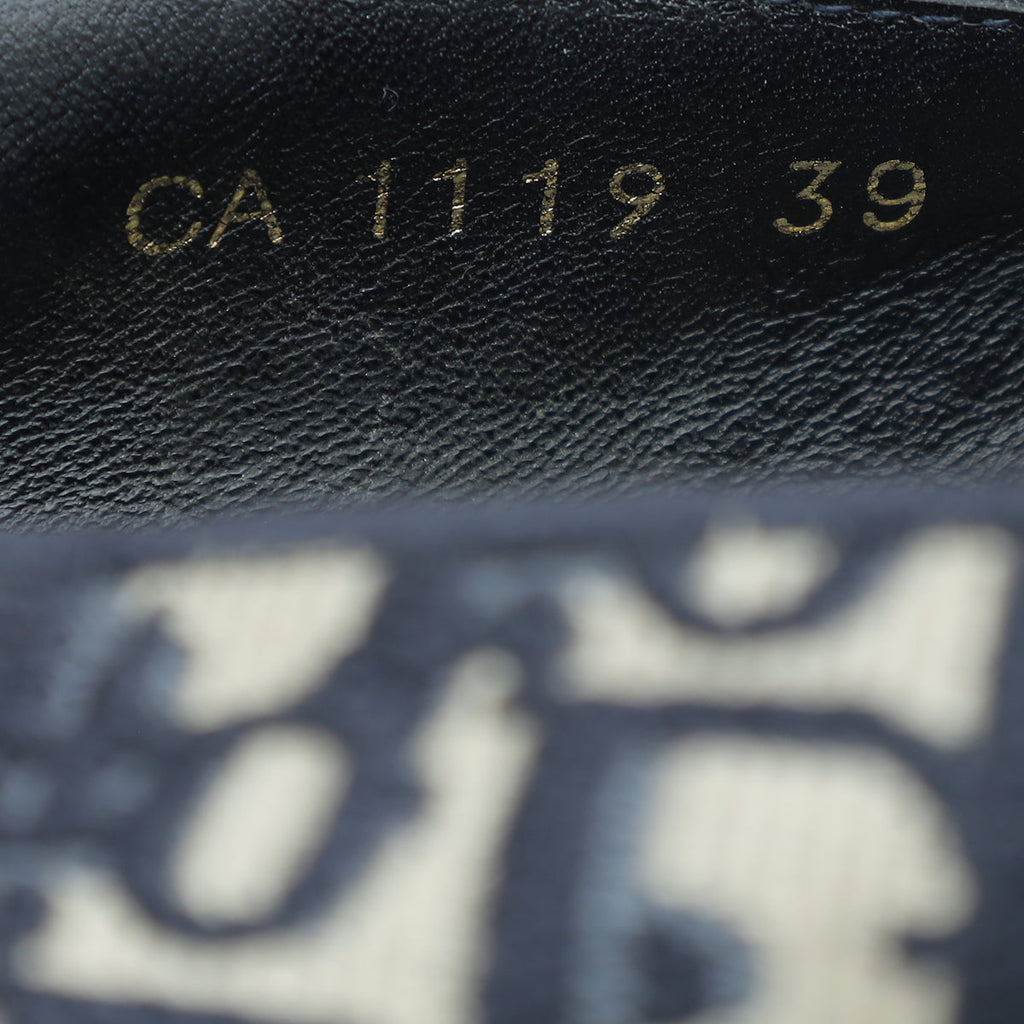 Christian Dior Blue Oblique Granville Espadrille Flats 39