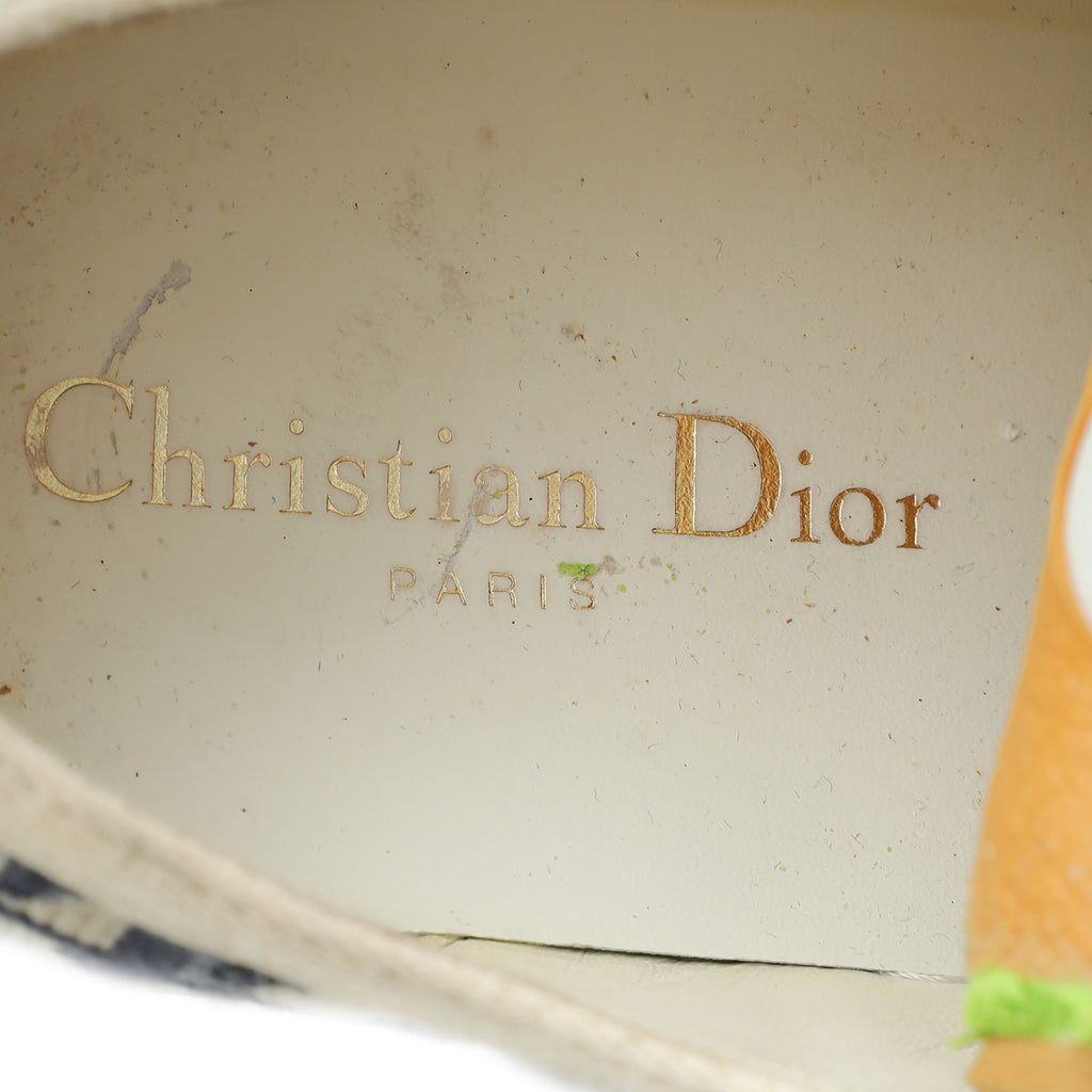 Christian Dior Navy Blue Oblique Walk N' Dior Low Top Sneaker 39