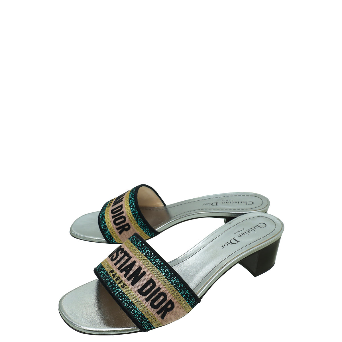 Christian Dior Multicolor Dway Embroidered Mules 39