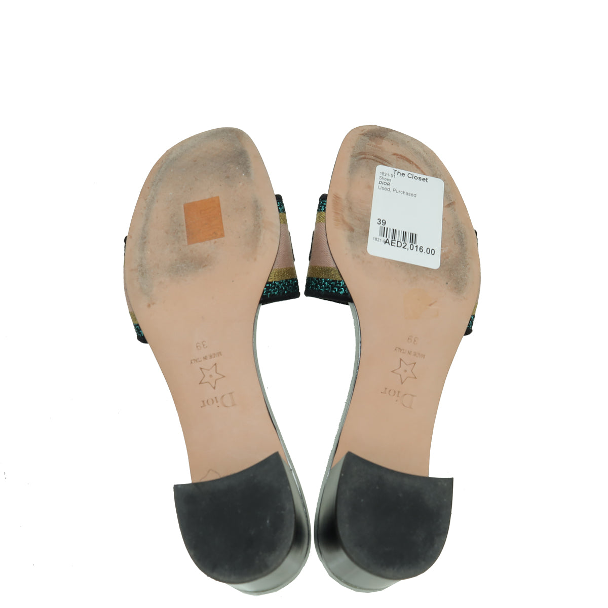 Christian Dior Multicolor Dway Embroidered Mules 39