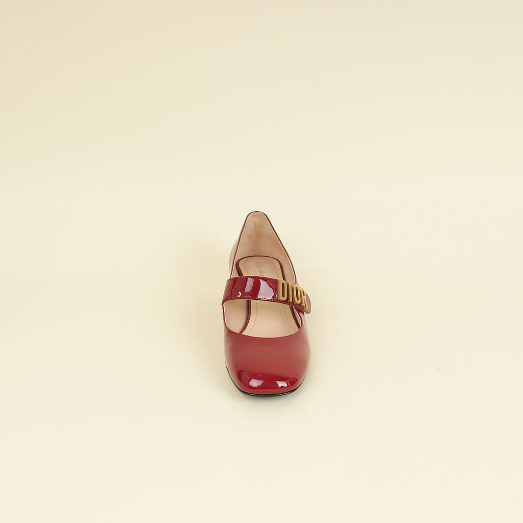 Christian Dior Red Baby-D Mary Jane Pumps 39