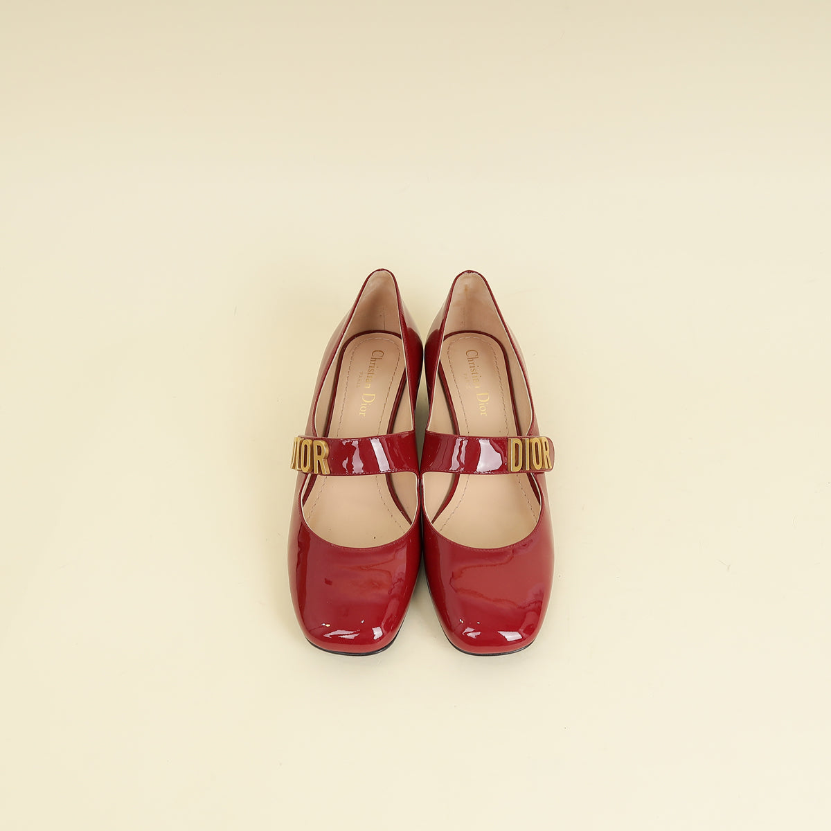 Christian Dior Red Baby-D Mary Jane Pumps 39