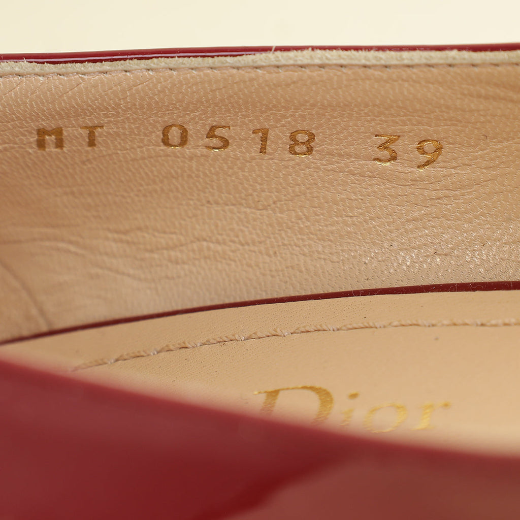 Christian Dior Red Baby-D Mary Jane Pumps 39
