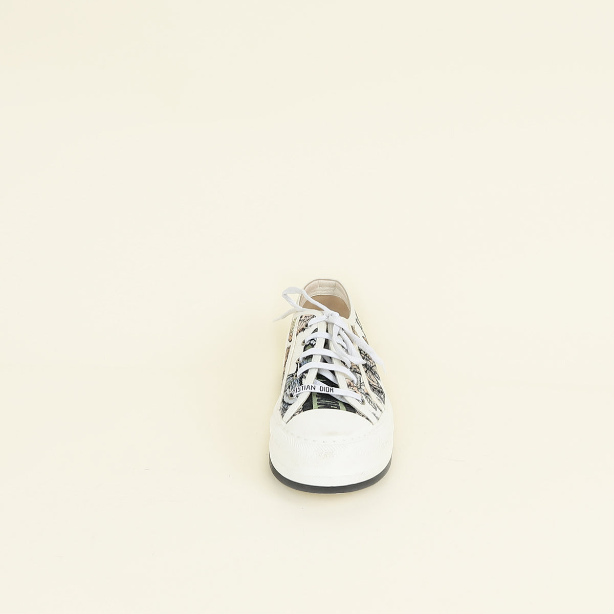 Christian Dior White Multicolor Walk'n'Dior Butterfly Embroidered Sneaker 39